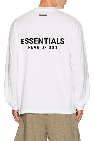 Fear of God ESSENTIALS Classic Long Sleeve Tee in White
