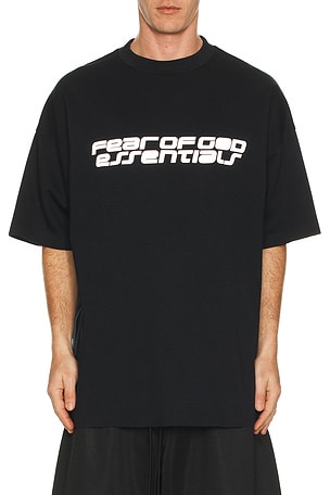 Fear of God ESSENTIALS 90'S Short Sleeve Tee in Black