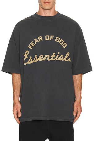 Fear of God ESSENTIALS Training 90's Short Sleeve Tee in Black