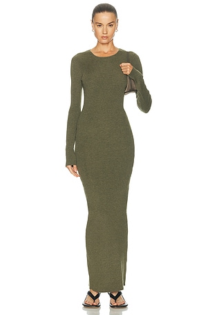Fear of God ESSENTIALS Rib Knit Dress in Green