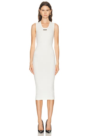 Fear of God ESSENTIALS Rib Tank Dress in White