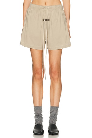 Fear of God ESSENTIALS Soccer Short in Beige