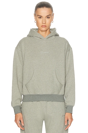 Fear of God ESSENTIALS Signature Classic Fleece Hoodie in Grey