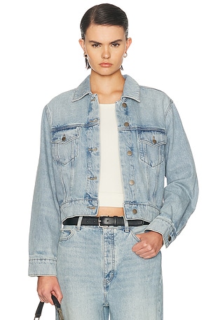 Fear of God ESSENTIALS Trucker Denim Jacket in Blue