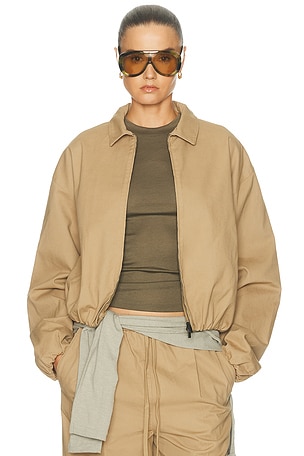 Fear of God ESSENTIALS Full Zip Work Jacket in Brown