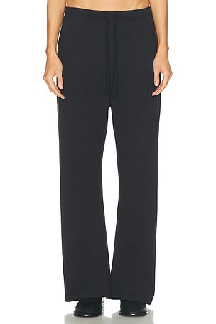Fear of God ESSENTIALS Signature Classic Fit Cotton Jersey Flare Sweatpant in Black