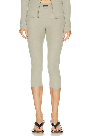 Fear of God ESSENTIALS Rib Knit Capri Pant in Grey