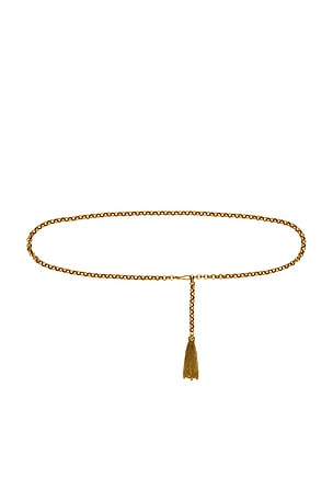 FRAME The Sebastian Belt in Metallic Gold