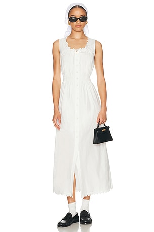 FRAME The Serene Midi Dress in White
