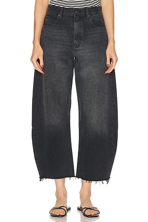 FRAME Bubble Crop Jeans in Black