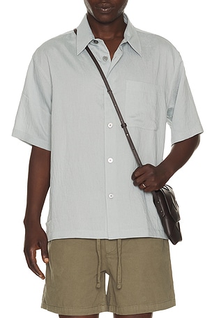 FRAME Light Weight Short Sleeve Shirt in Slate
