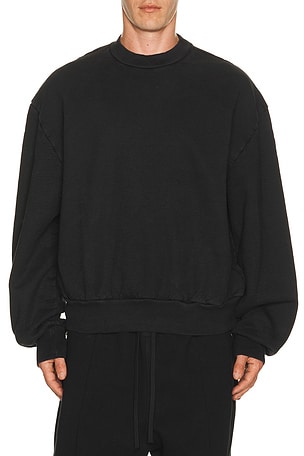 Fear of God Classic Fit Half Raglan Sweatshirt in Black