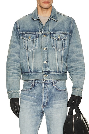 Fear of God Denim Classic Trucker Jacket in Blue