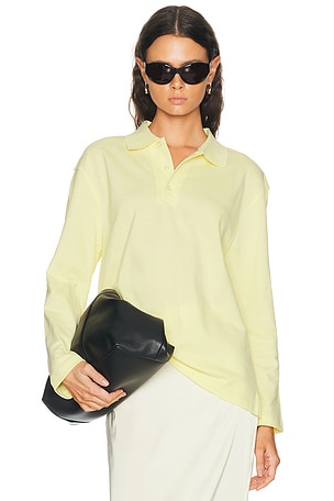 FLORE FLORE Diana Polo Top in Yellow