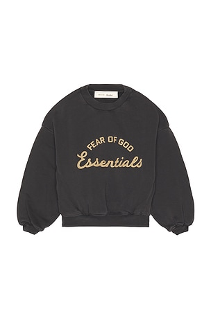 Fear of God ESSENTIALS Kids Training 90's Crewneck Sweatshirt in Black