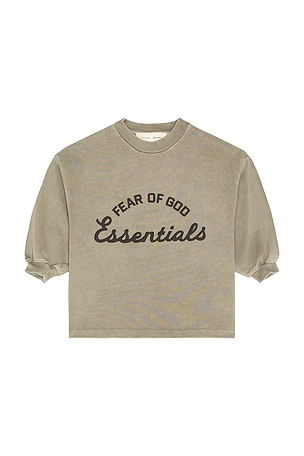 Fear of God ESSENTIALS Kids Training 90's Long Sleeve Tee in Grey