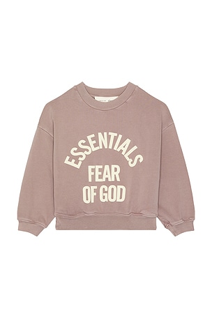 Fear of God ESSENTIALS Kids Campus 90's Crewneck Sweatshirt in Mauve