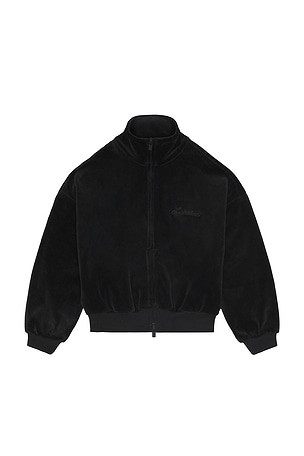 Fear of God ESSENTIALS Kids Classic Fit Track Jacket in Black