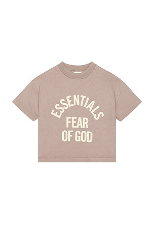 Fear of God ESSENTIALS Kids Campus 90's Short Sleeve Tee in Mauve