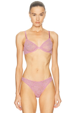 fleur du mal Le Stretch Demi Bra in Pink