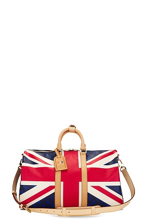 Louis Vuitton Union Jack Royal Wedding Keepall Bandouliere 45 Handbag in Blue