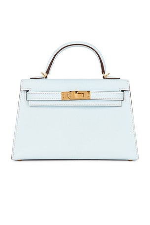 Hermes Chevre Mysore Kelly Sellier 20 Handbag in Baby Blue