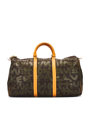 Louis Vuitton X Stephen Sprouse Graffiti Keepall 50 Handbag in Brown