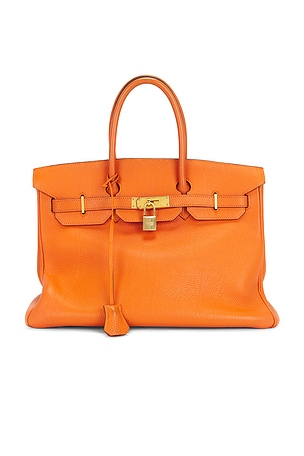 Hermes Togo Birkin 35 Handbag in Orange