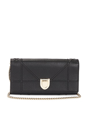 Dior Diorama Wallet On Chain in Black