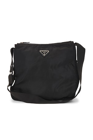 Prada Tessuto Messenger Bag in Black