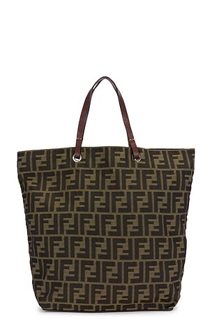Fendi Zucca Tote Bag in Brown
