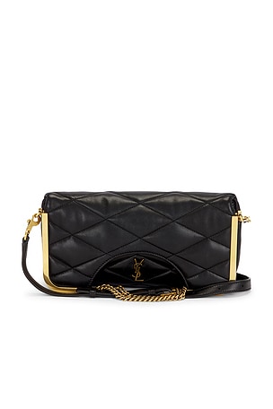 Saint Laurent Cerniera Shoulder Bag in Black