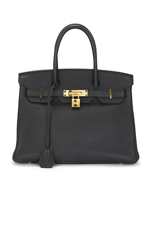Hermes Togo Birkin 30 Retourne Handbag in Black