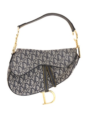 Dior Trotter Oblique Saddle Bag in Navy