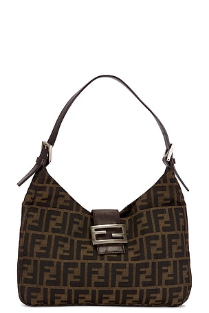 Fendi Zucca Shoulder Bag in Brown