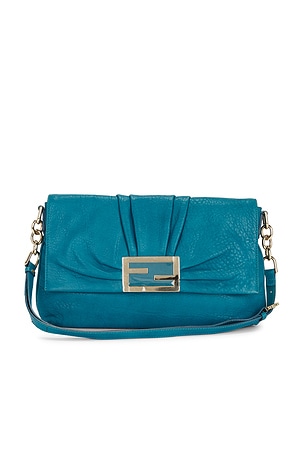 Fendi Mia Flap Shoulder Bag in Blue