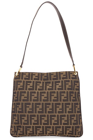 Fendi Zucca Shoulder Bag in Brown