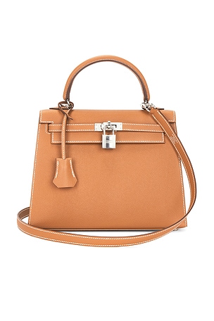 Hermes Epsom Kelly 25 Handbag in Brown