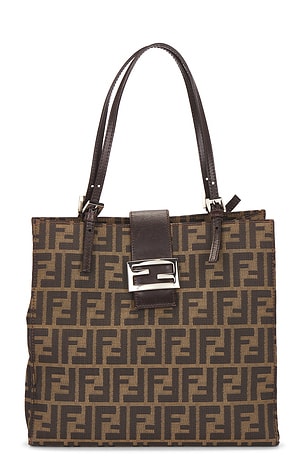 Fendi Zucca Tote Bag in Brown