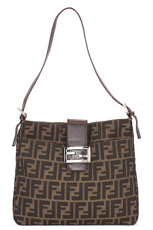 Fendi Zucca Shoulder Bag in Brown