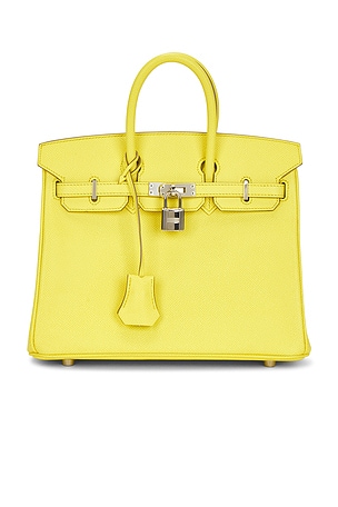 Hermes Epsom Birkin 25 Handbag in Yellow