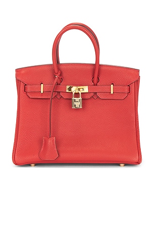 Hermes Togo Birkin 25 Retourne Handbag in Red