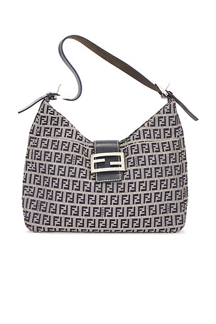 Fendi Zucchino Shoulder Bag in Grey