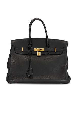 Hermes Togo Birkin 35 Retourne Handbag in Black