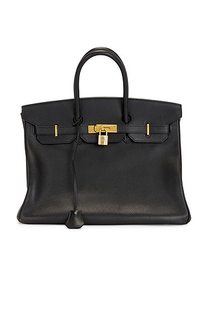 Hermes Ardennes Birkin 35 Retourne Handbag in Black
