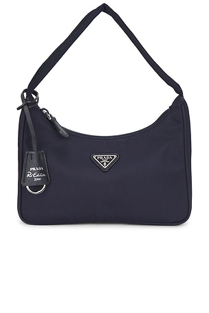Prada Mini Re-Edition 2000 Re-Nylon Shoulder Bag in Navy