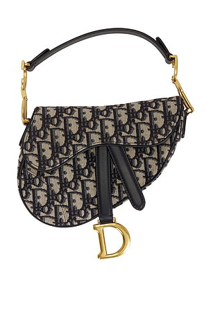 Dior Oblique Mini Saddle Bag in Navy