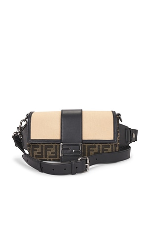 Fendi Zucca Baguette Convertible Belt Bag in Brown