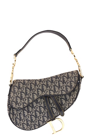 Dior Trotter Oblique Saddle Bag in Blue