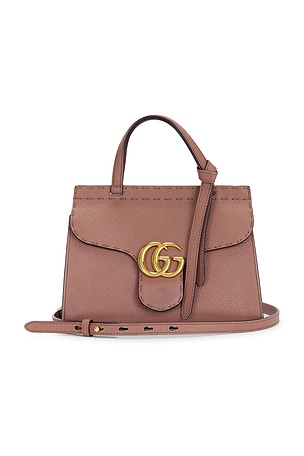 Gucci Mini GG Marmont Shoulder Bag in Pink